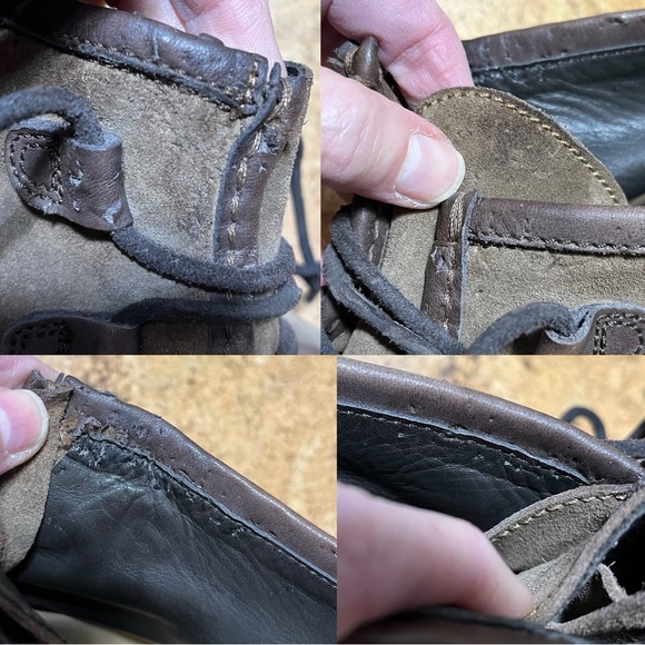 Punto Pigro Wm’s Chunky Lace Up Ankle Boot In Brown Suede Leather Sz 9/40 - Picture 14 of 16